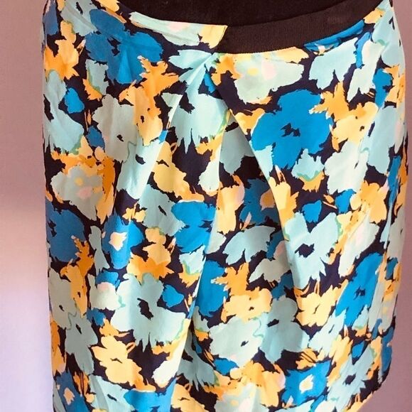 J Crew Floral Silk Asymmetrical Skirt - size 10 - 3 for $20 - Picture 6 of 7